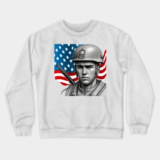 Brave Army Man Crewneck Sweatshirt